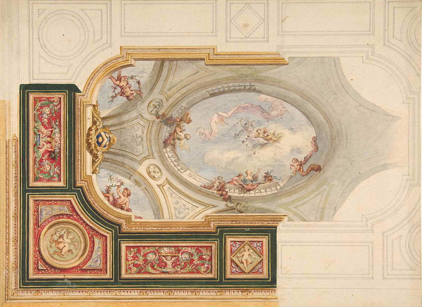 baroque architecture design ceiling trompe loeil