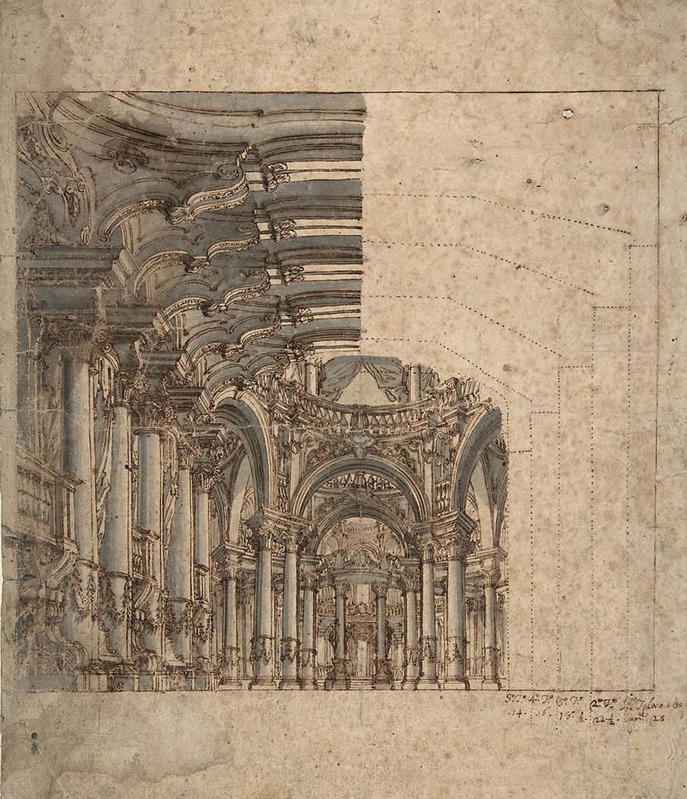 baroque architecture unfinished design church interior