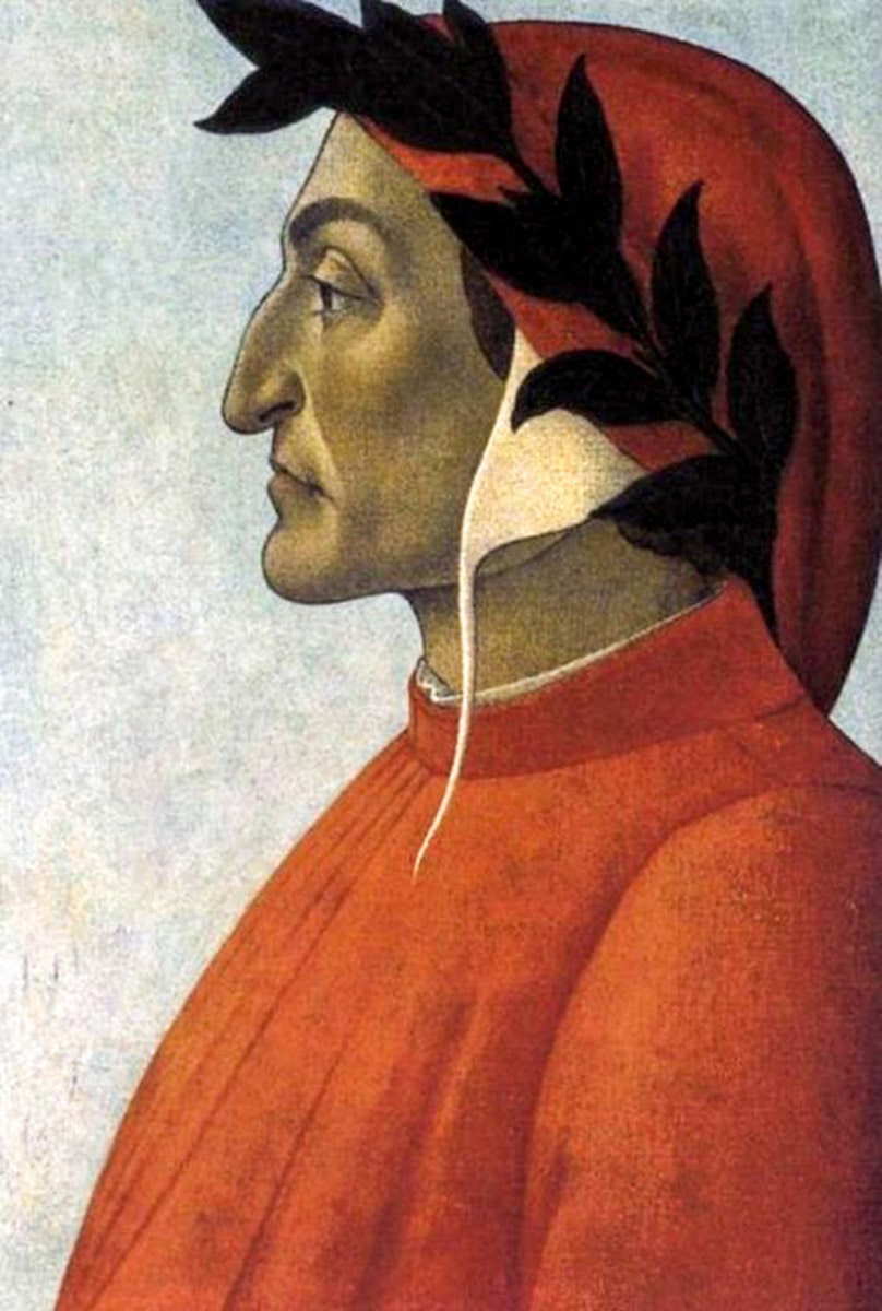 botticelli dante alighieri profile painting