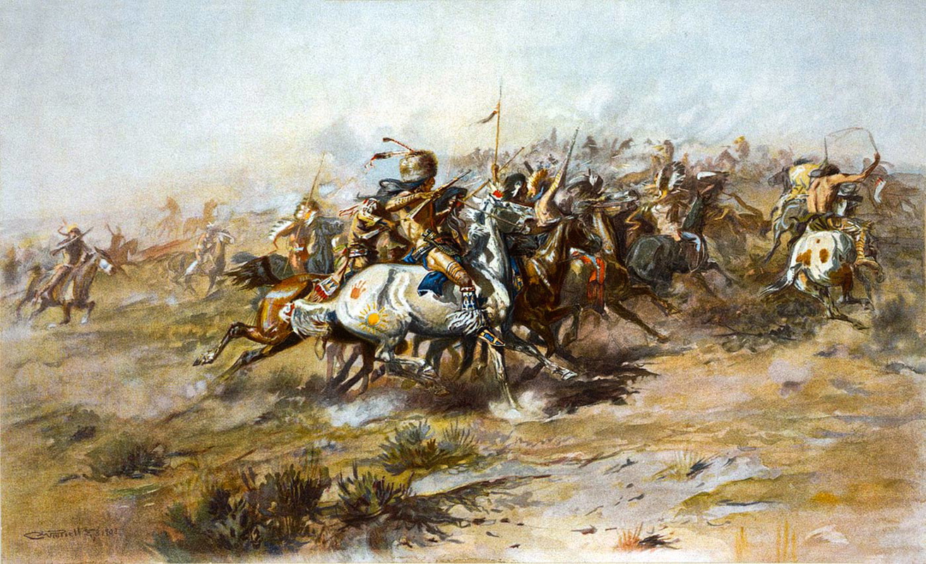 charles marion russell custer fight warrior ethos painting