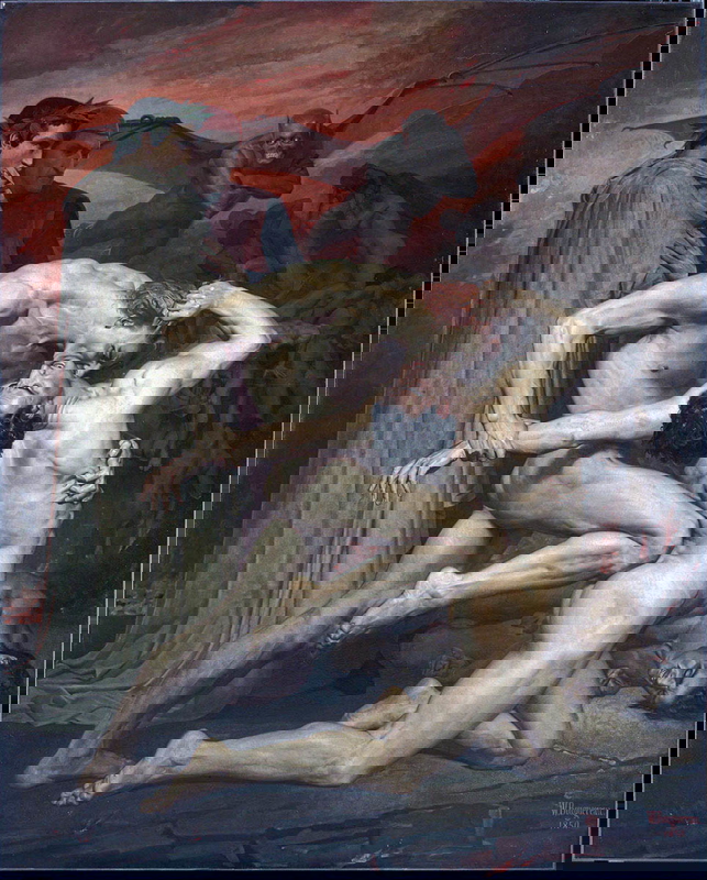 dante virgil hell painting bouguereau