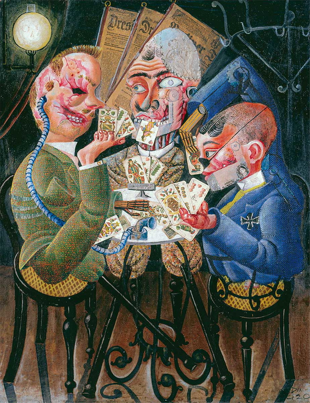 dix card players war creeples painting