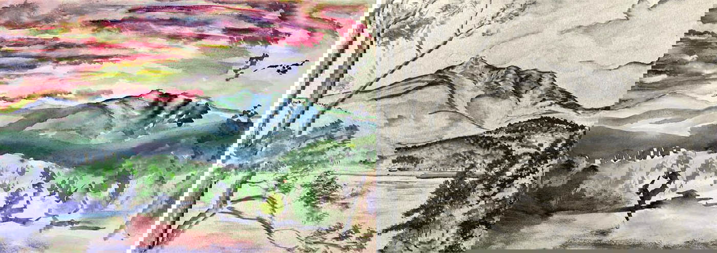 e e cummings chocoura landscape watercolor day