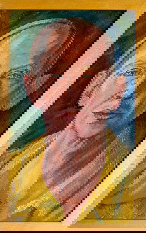 e e cummings self portrait oil painting