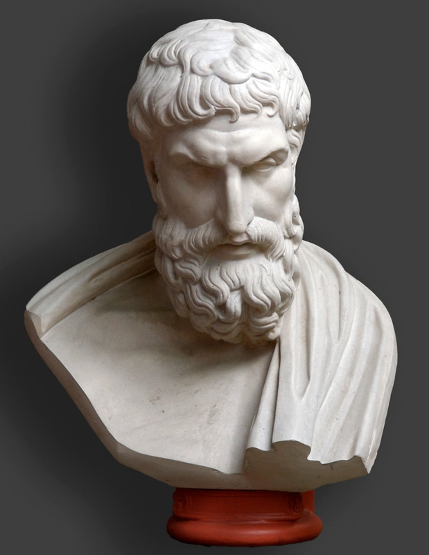 epicurus portrait hellenistic bust sculpture