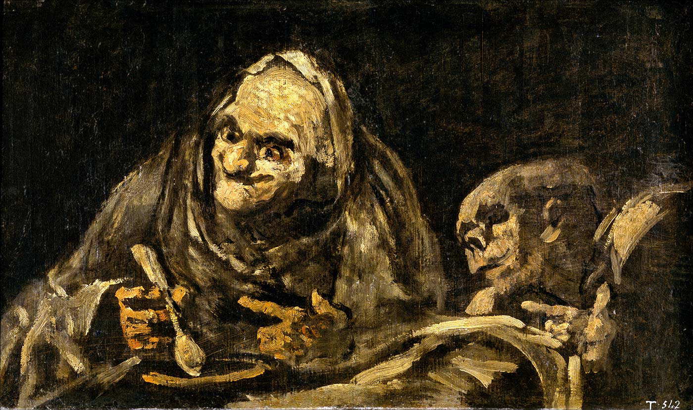 francisco goya two old men eating mural painting