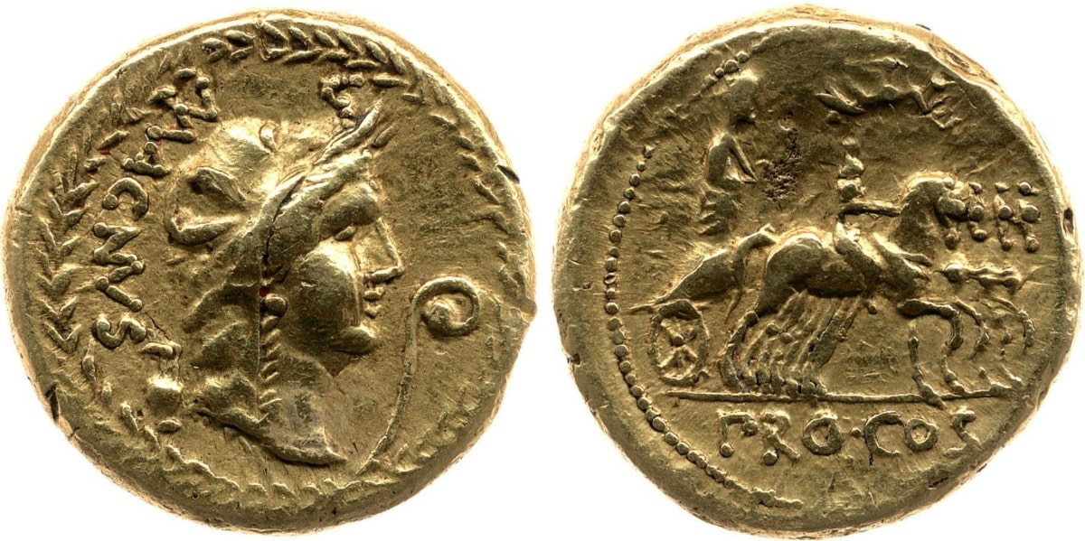 gold coin pompey the great triumph