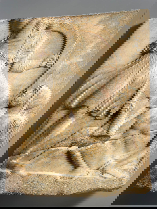 hoplite stone relief