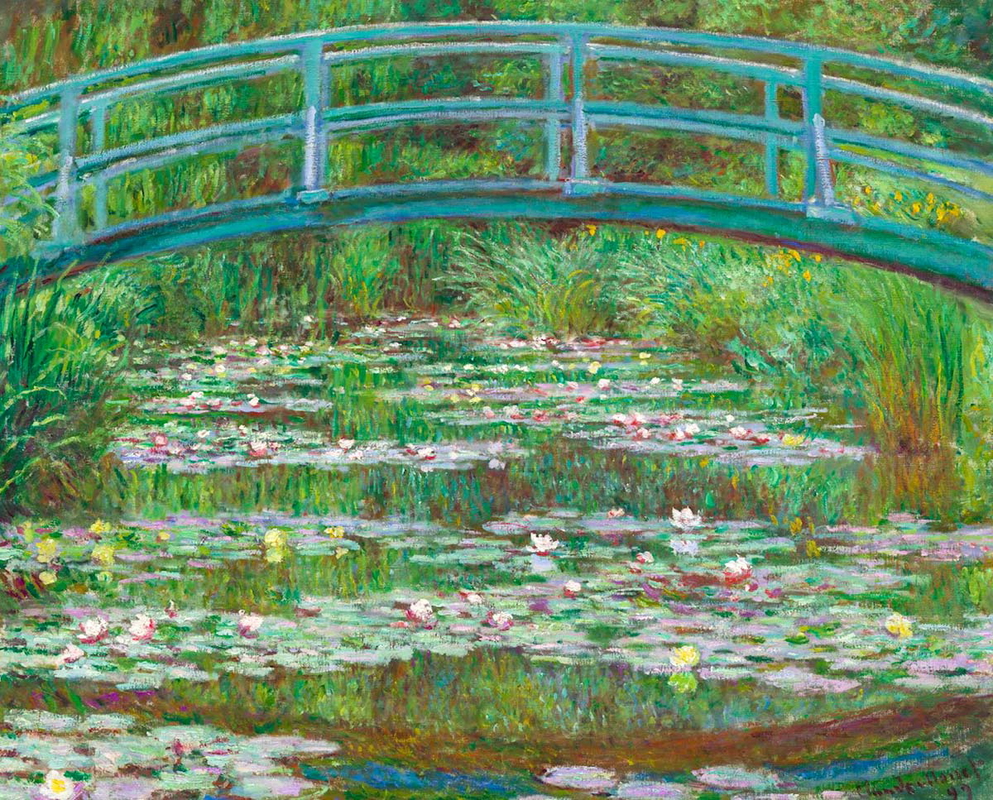 monet garden japanese footbridge painting