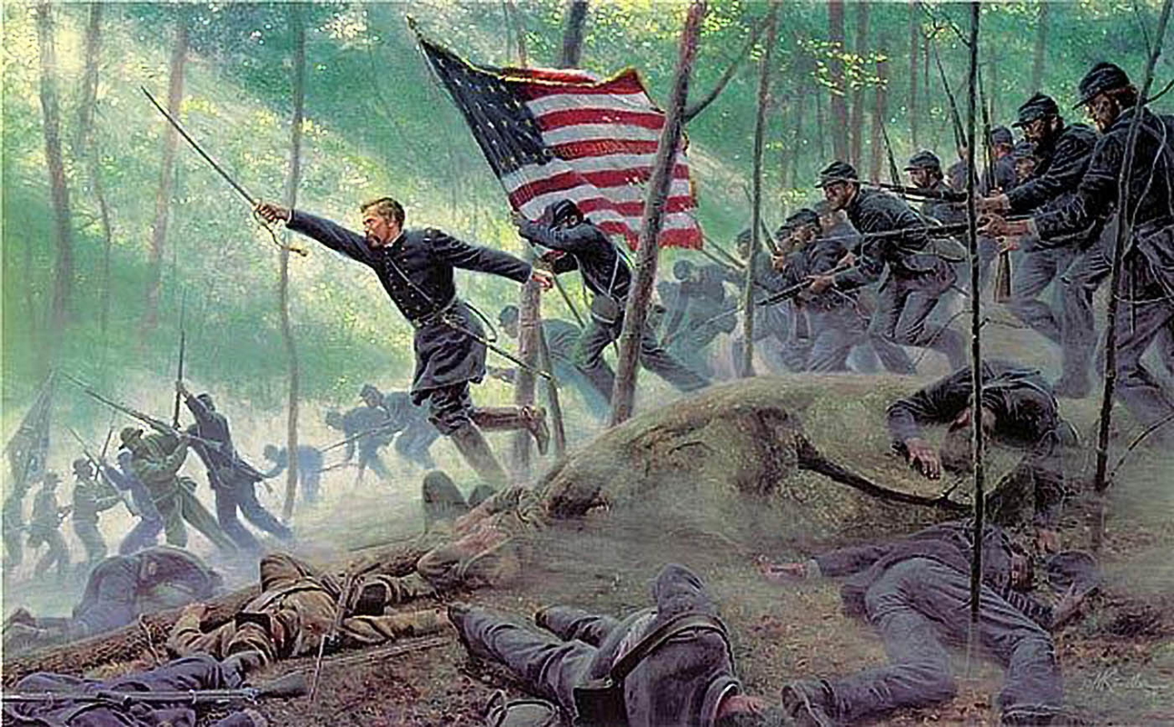 mort kunstler chamberlains charge painting