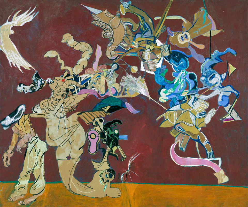 paula rego firemen alijo painting
