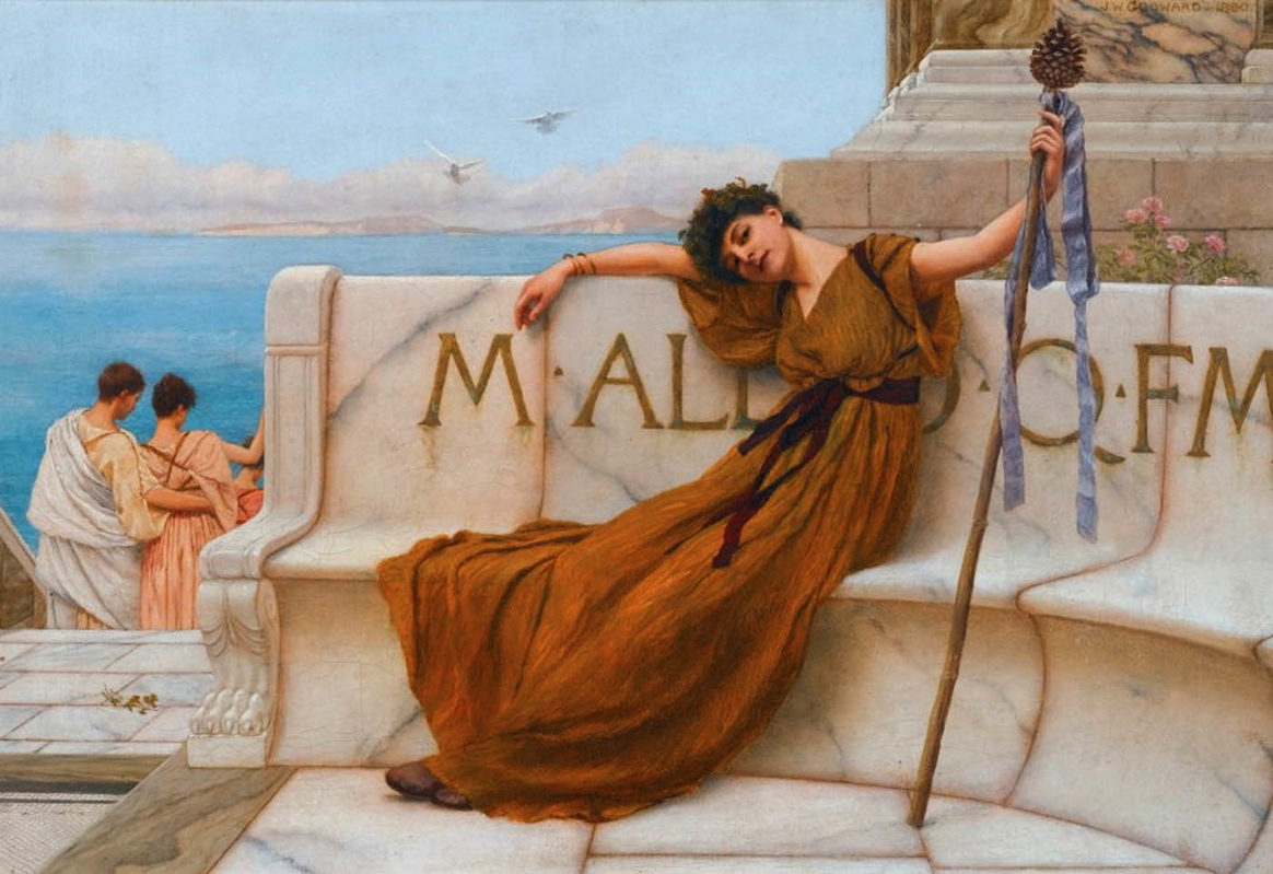 priestess of bacchus godward