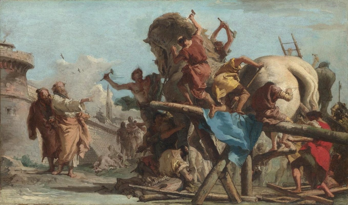 tiepolo building trojan horse painting