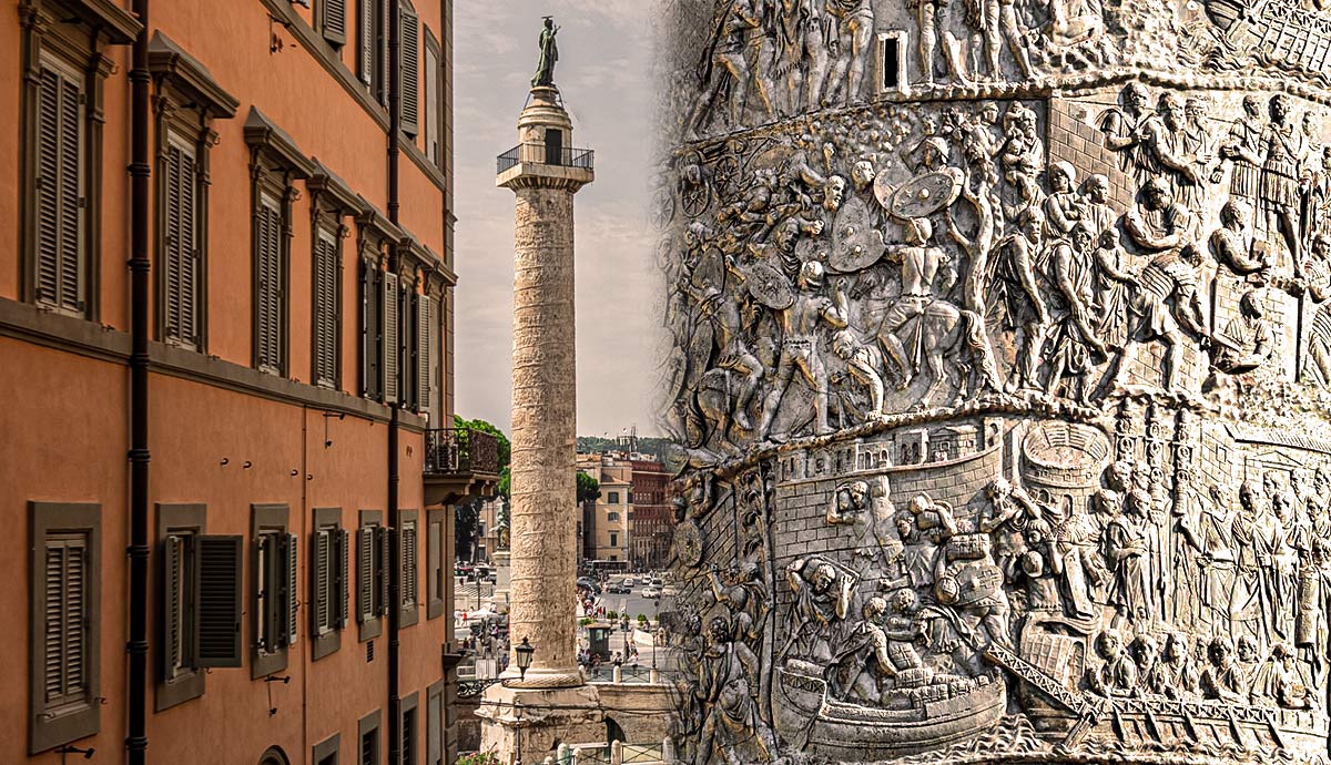 trajans column ancient roman movie carved marble