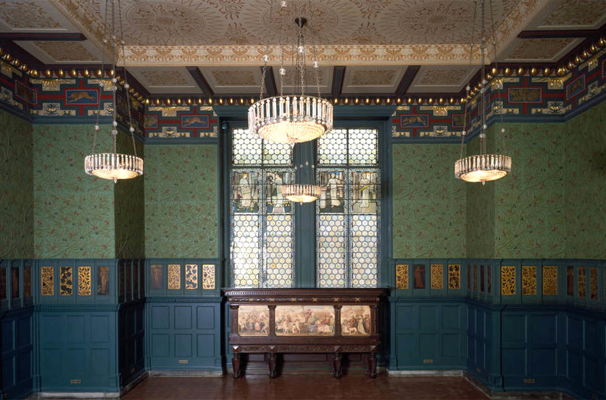 william morris green dining room