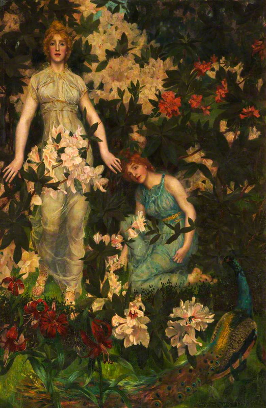 william stott garden epicurus leontium ternissa painting