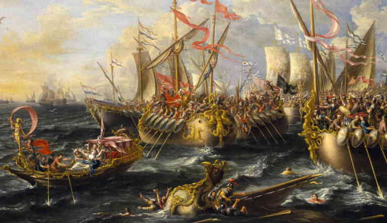 battle of actium ptolemaic egypt painting