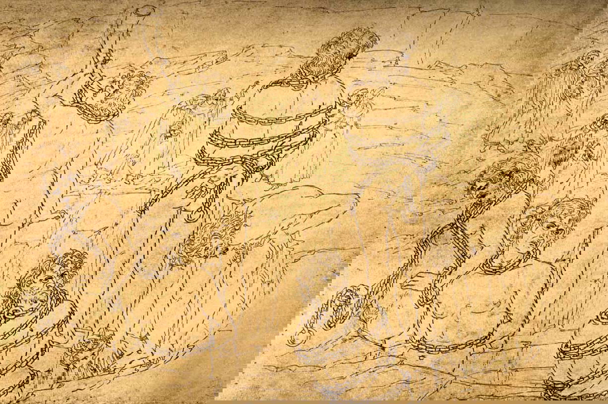botticelli drawing giants dante inferno