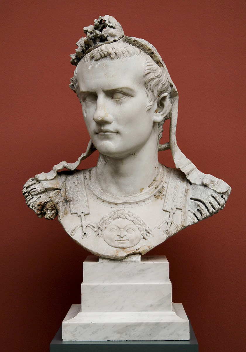 caligula cuirass bust roman emperor
