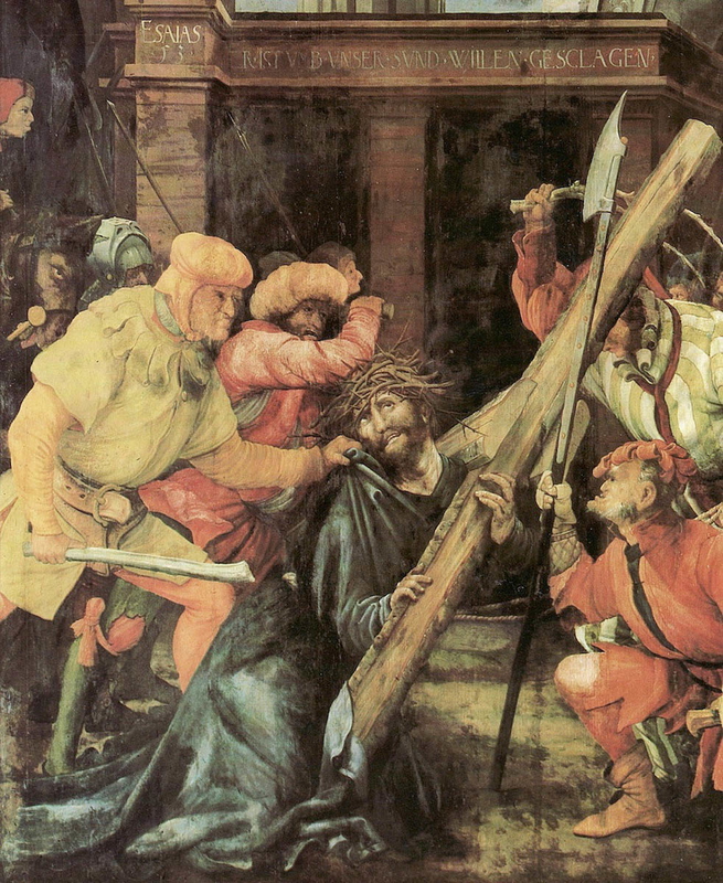 christ carrying cross grunewald painting
