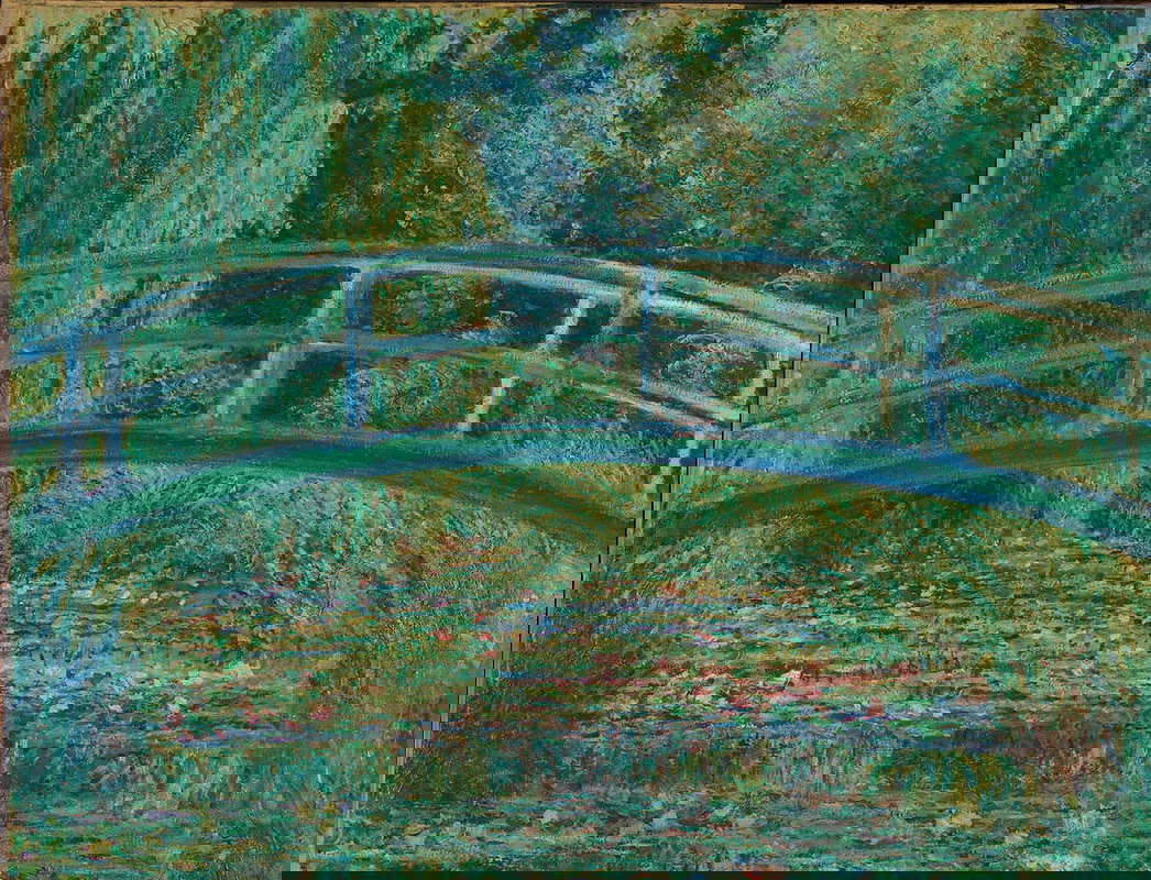 claude monet bridge over pond water lilies