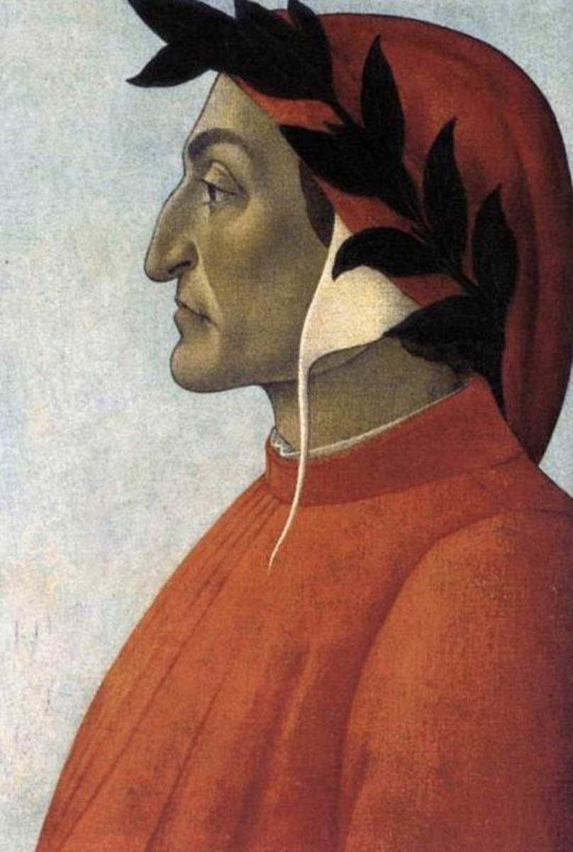 dante alighieri profile portrait painting