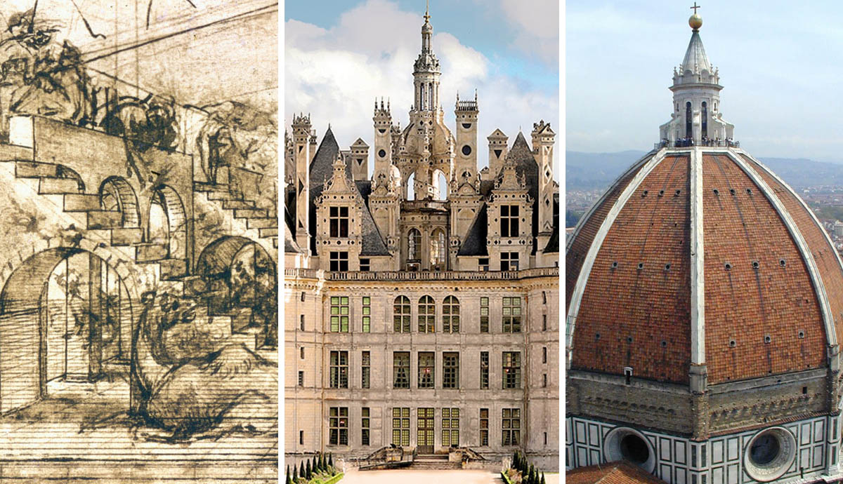 davinci uffizi chateau chambord brunelleschi dumo