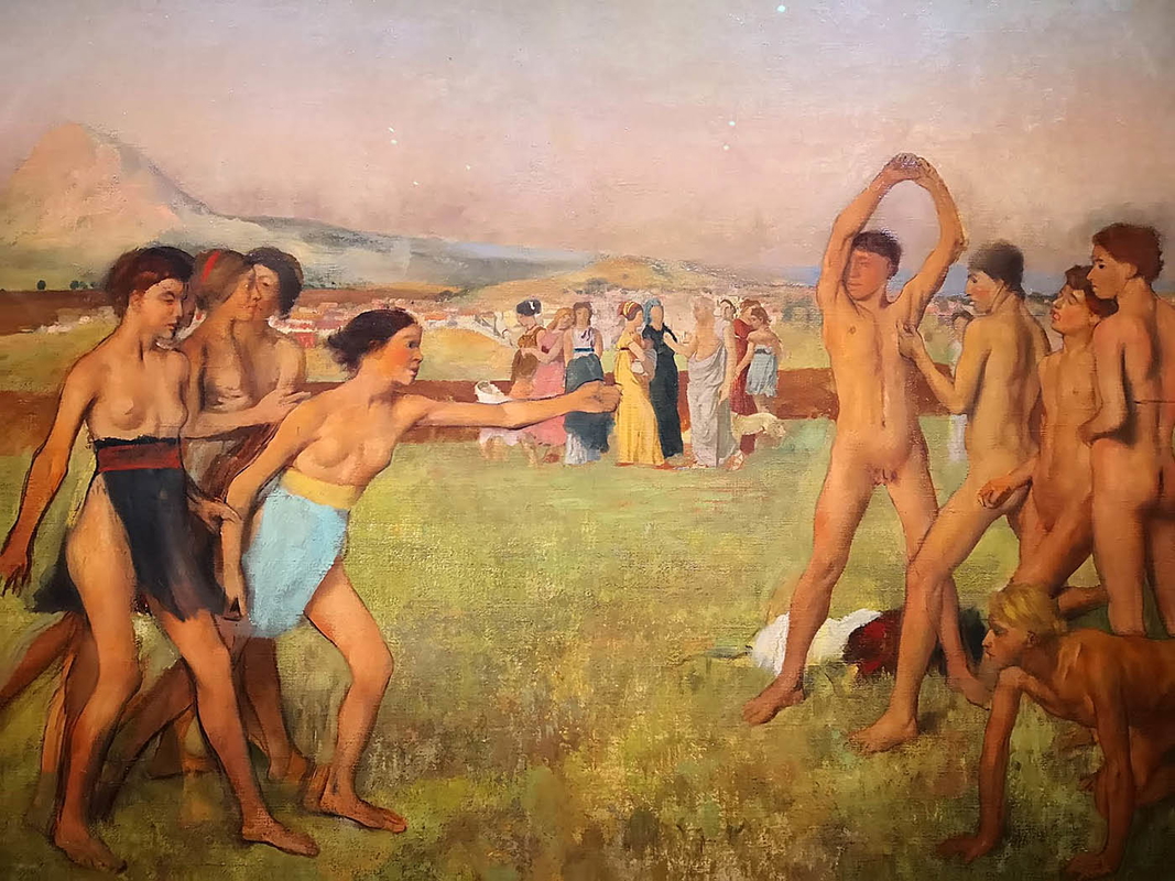 degas young spartans exercising painting