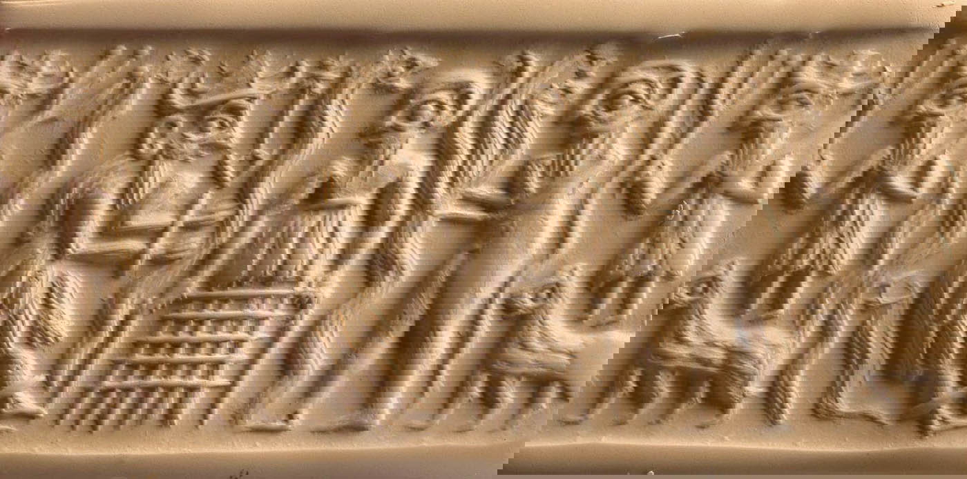 dumuzi underworld cylinder seal mesopotamia