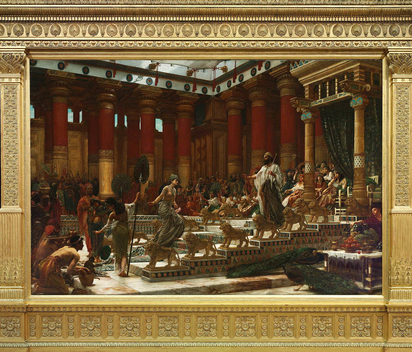 edward poynter visit queen sheba king solomon painting