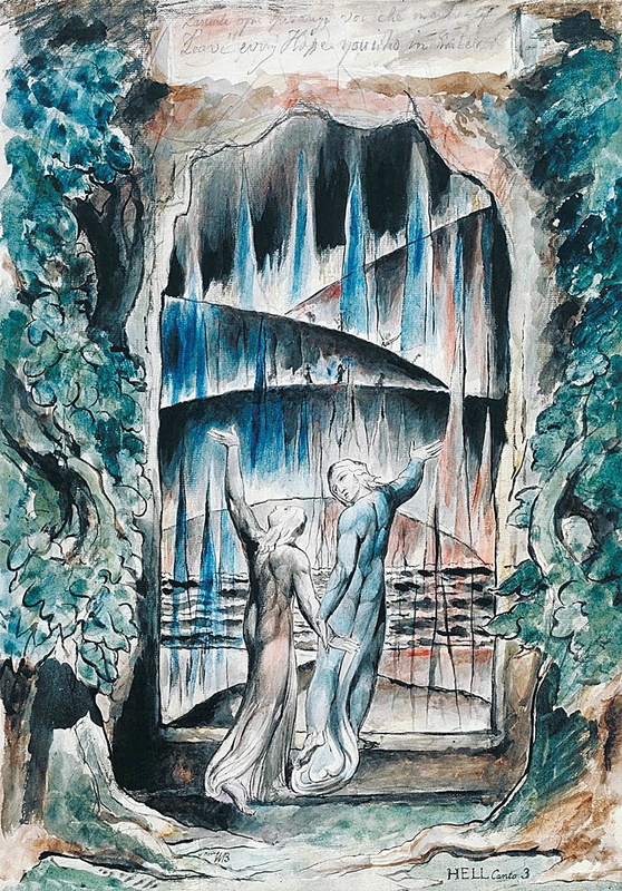 english poet william blake inscription over gate