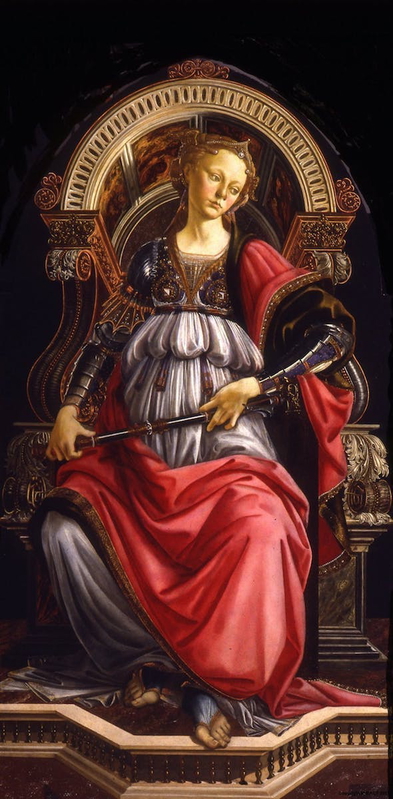 fortitude sandro botticelli uffizi gallery florence 1470