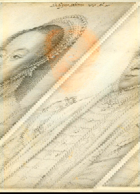 francois clouet portrait catherine de medici chalk