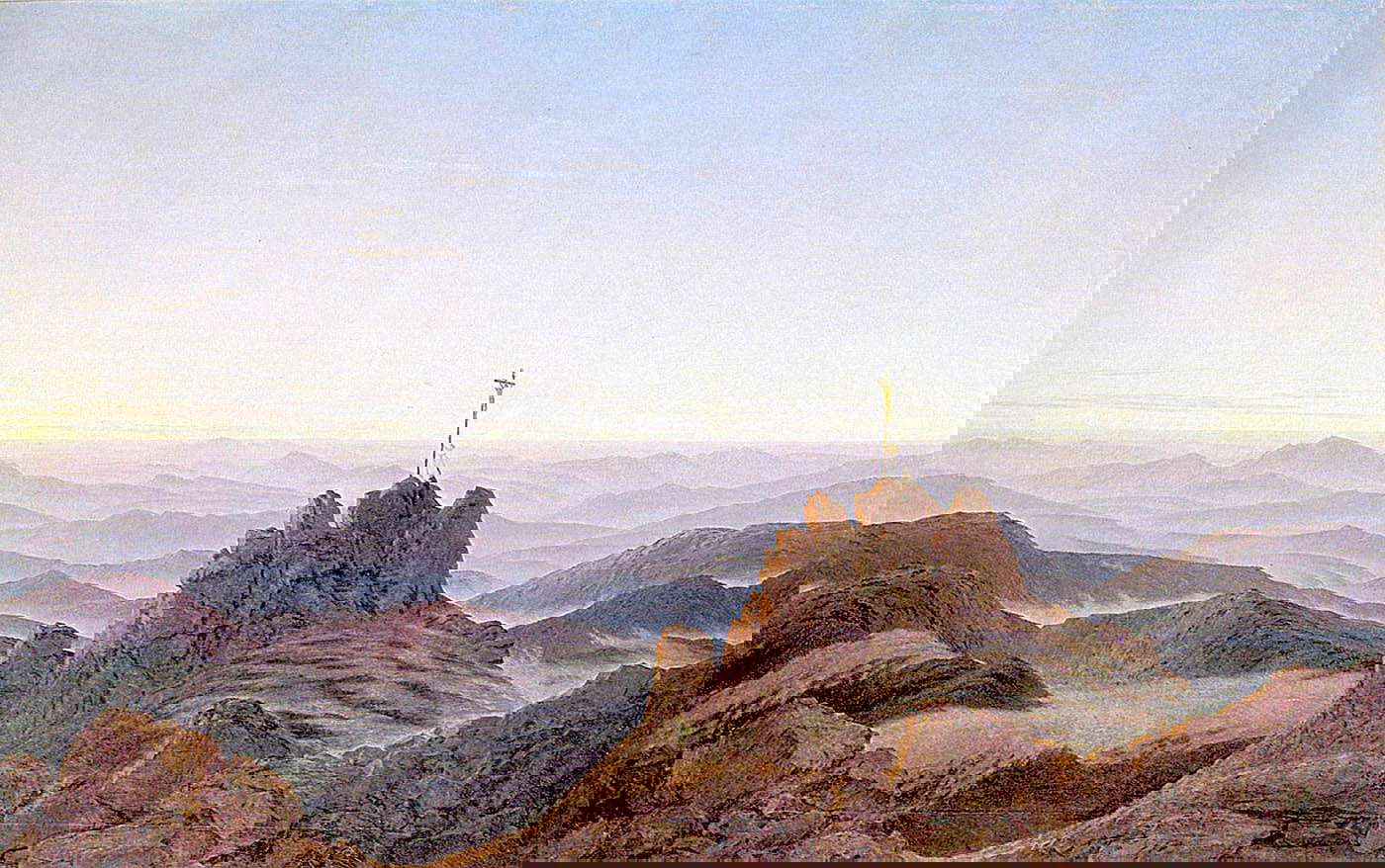 friedrich caspar david morning giant mountains