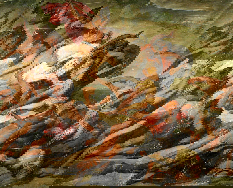 german warrior teutoburg forrest painting