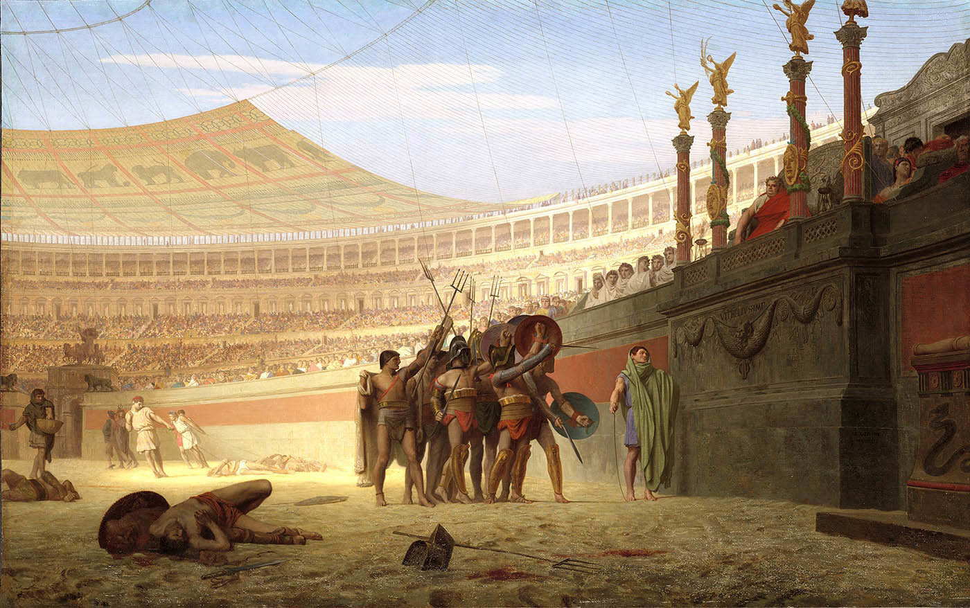 gerome ave caesar morituri te salutant painting