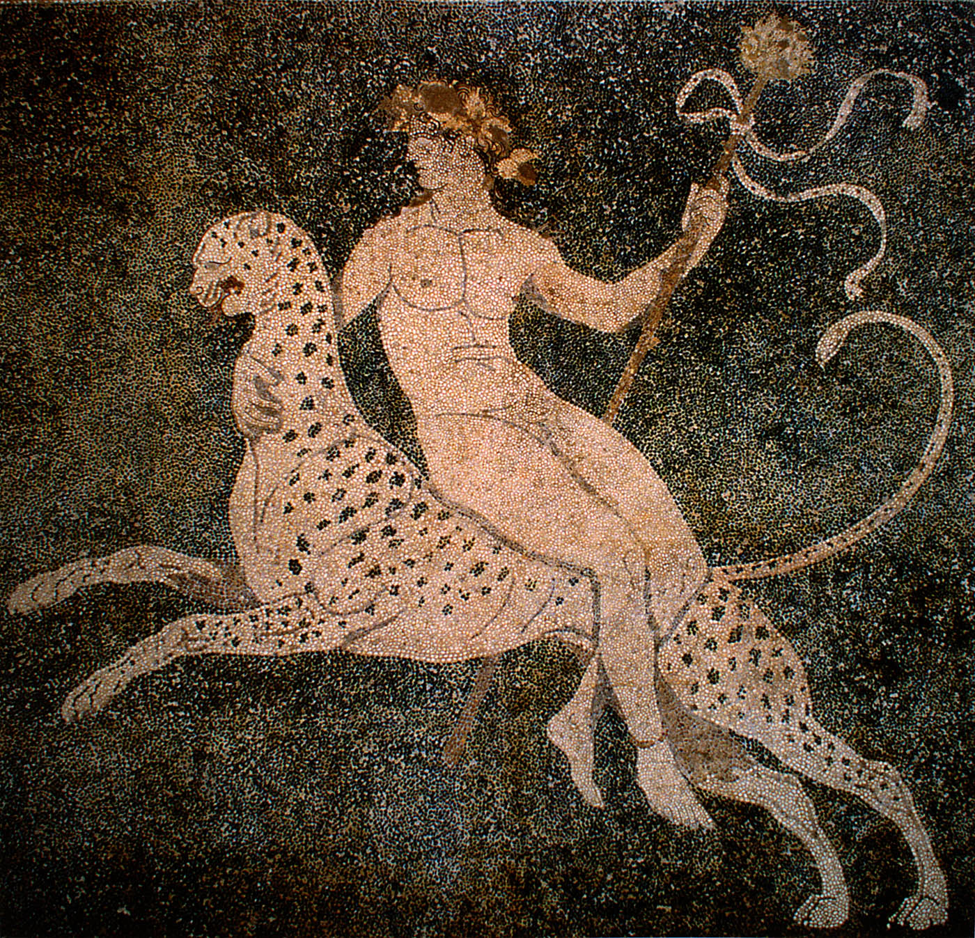 god dionysus pella mosaic dionysiaca