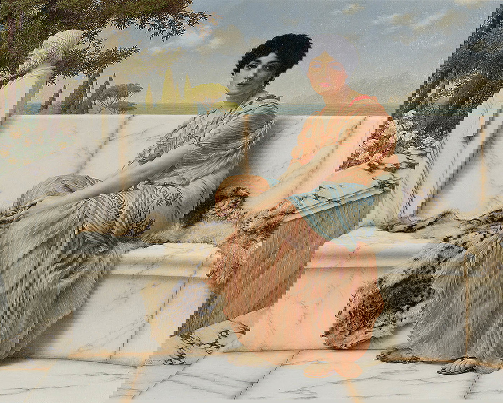 godward in the days of sappho painting