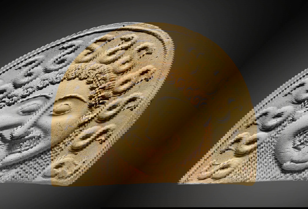 gorgoneion medusa head tile ceramic