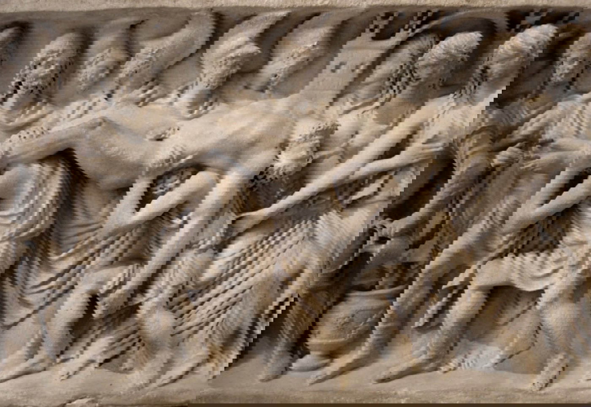 hector death scene roman sarcophagus