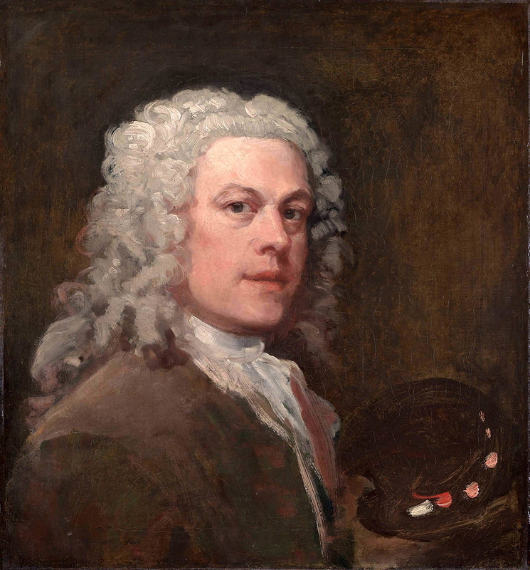 hogarth self portrait english rococo painting