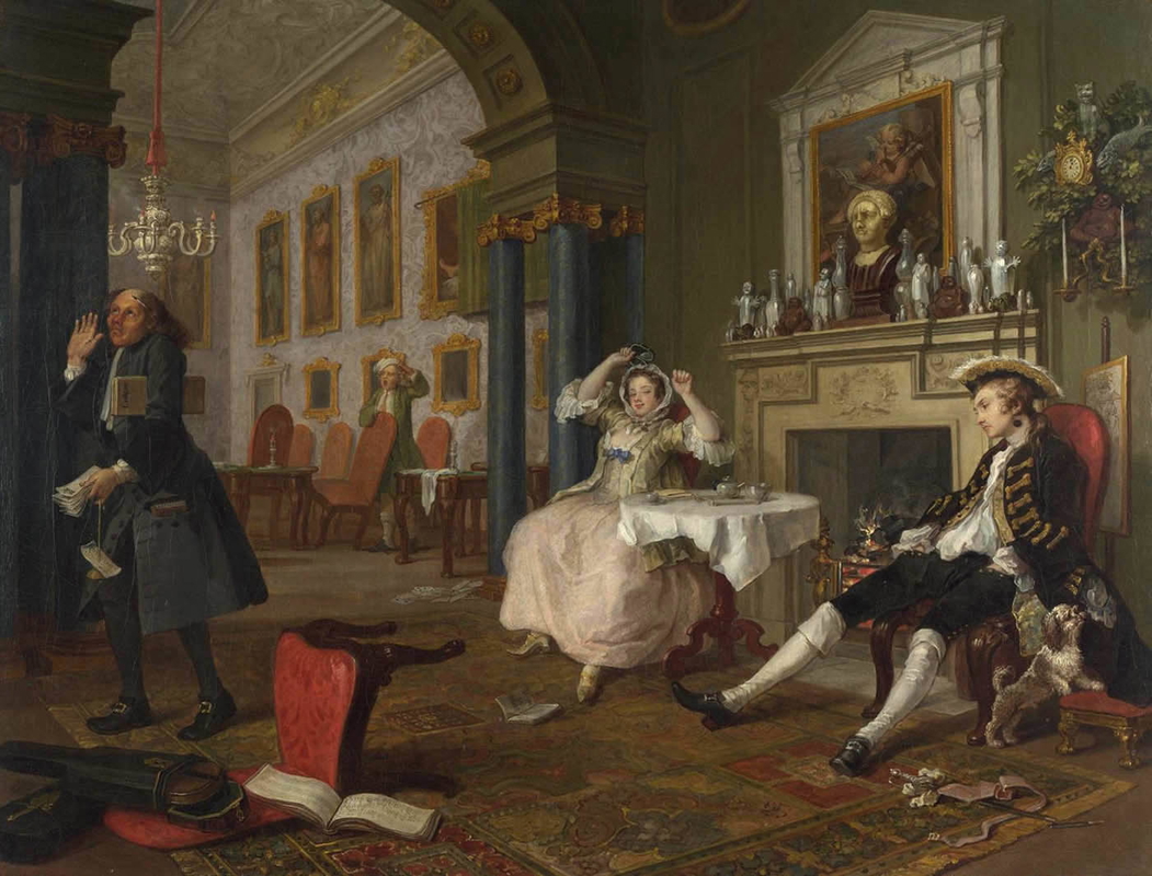 hogarth tete a tete english rococo painting
