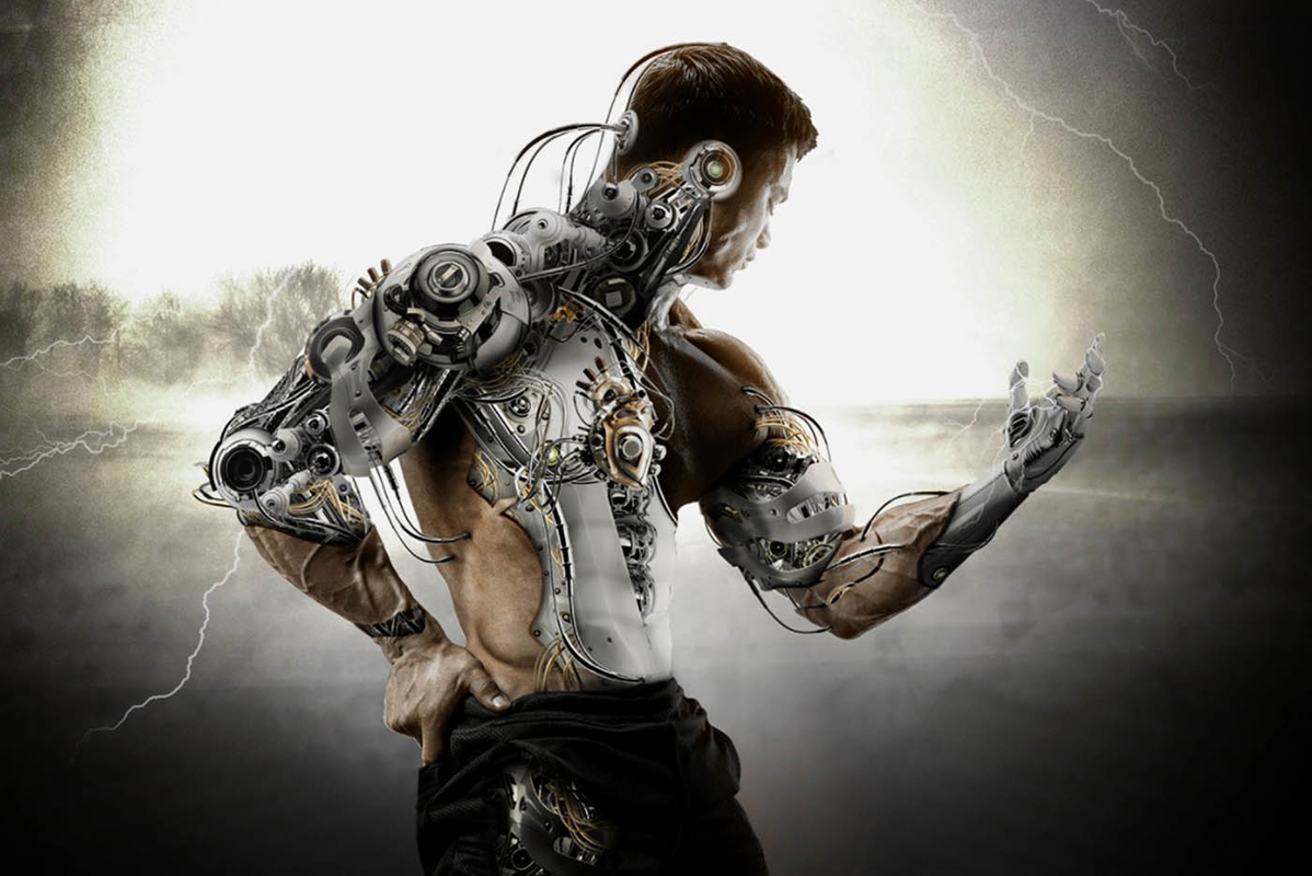 human cyborg mohamed adel posthuman future robot man
