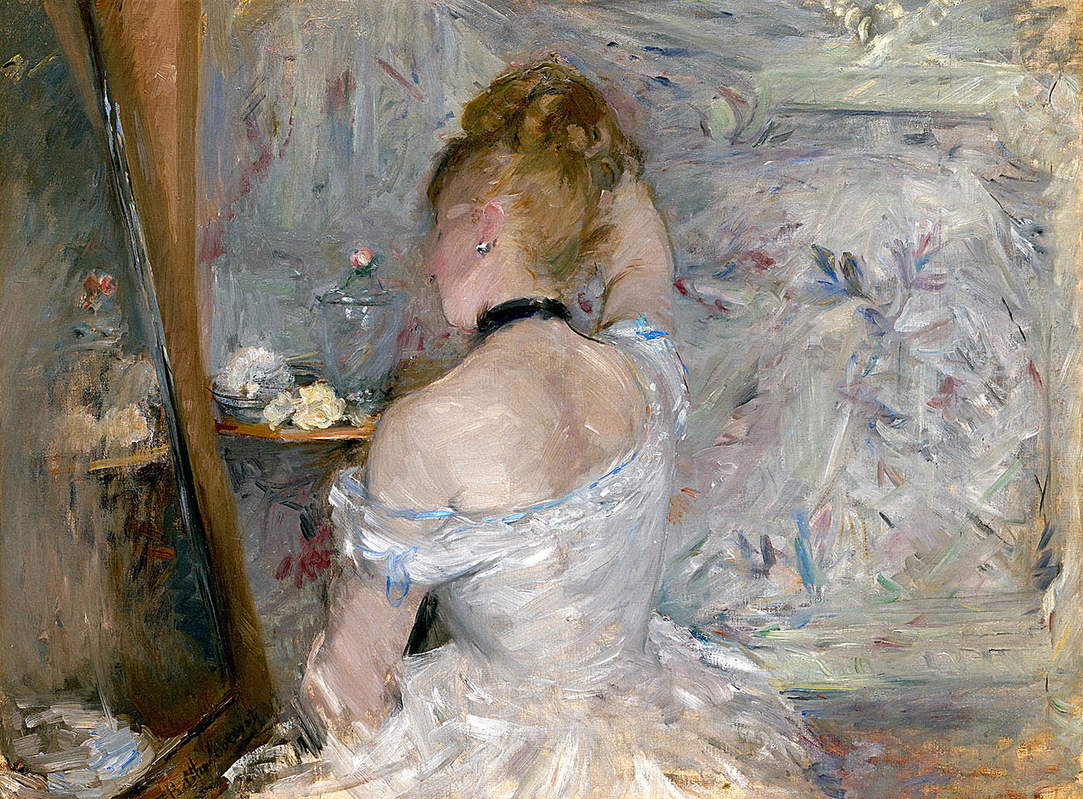 impressionist art berthe morisot woman her toilette