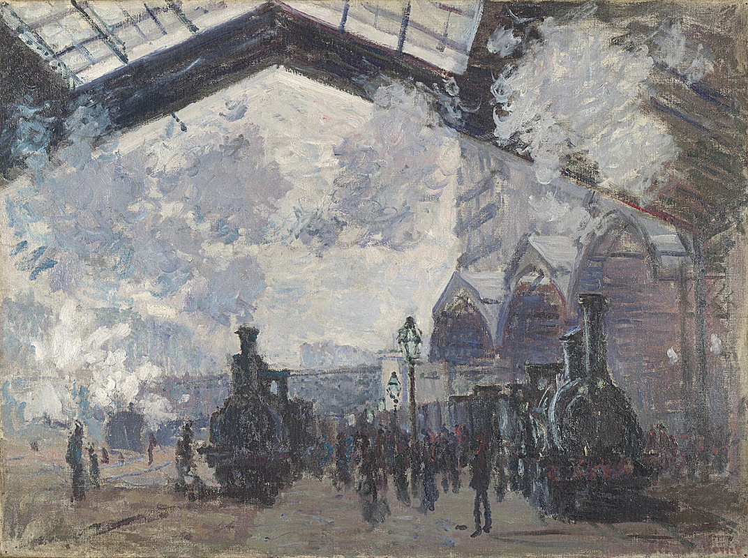 impressionist artists claude monet saint lazare railway station