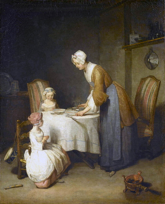 jean baptiste simeon chardin le benedicte rococo painting