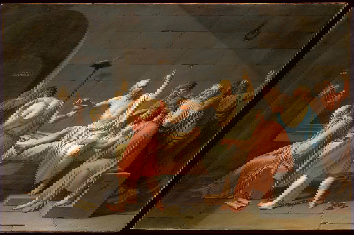 louis david death of socrates painting