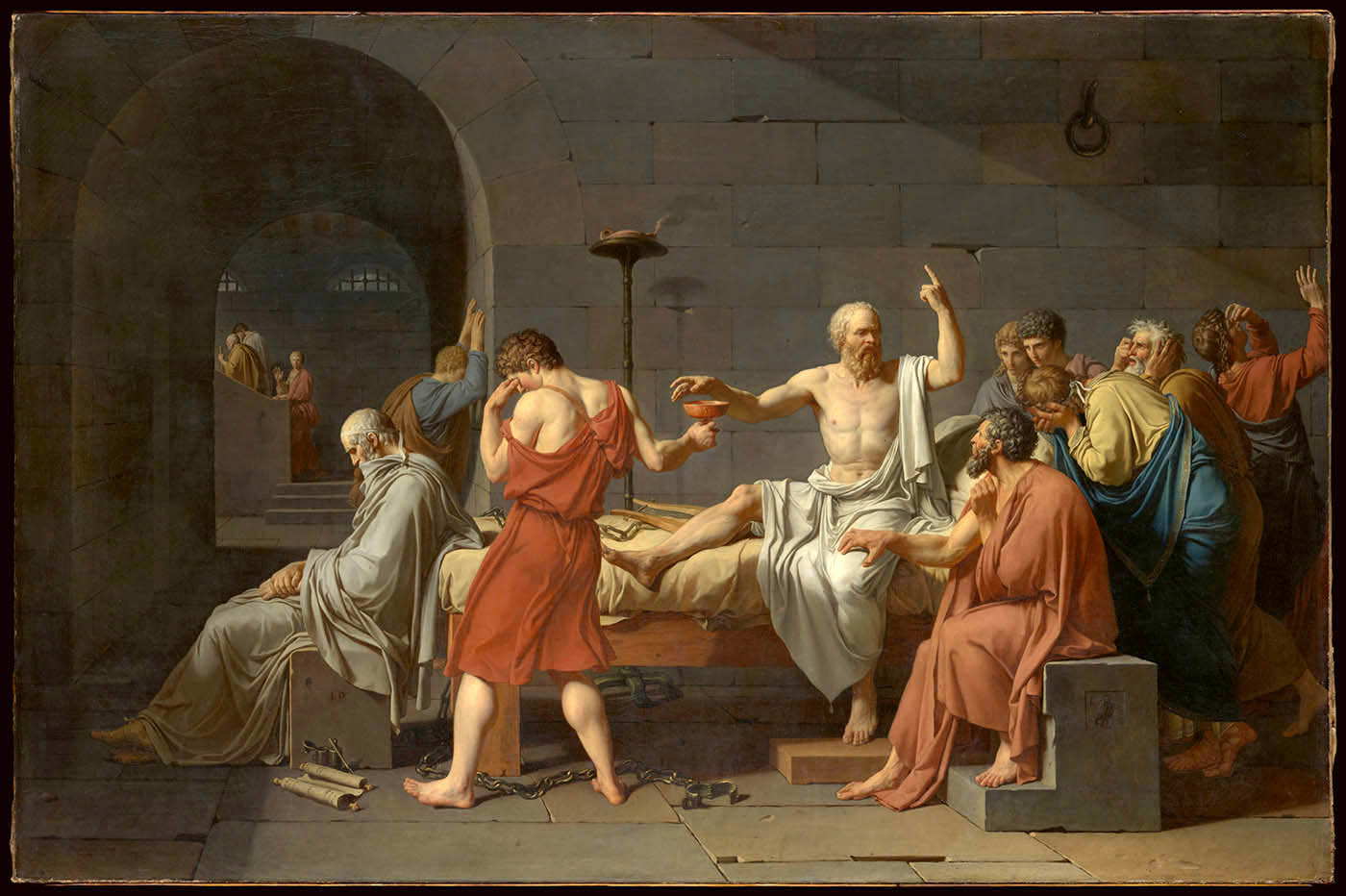 louis david death of socrates painting