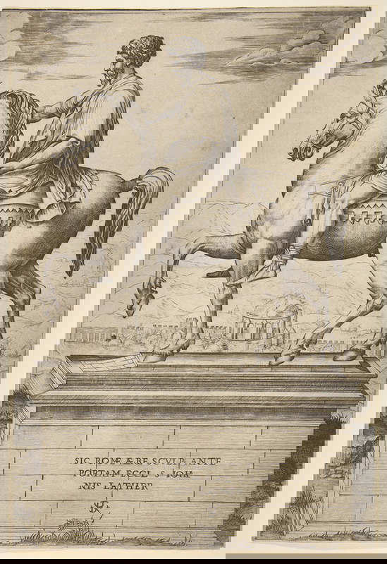 marcus aurelius horse drawing