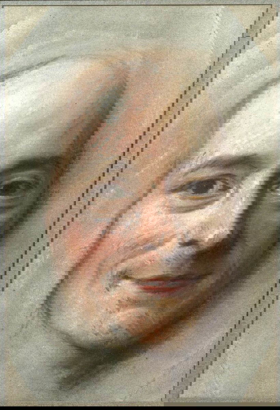 maurice quentin delatour voltaire rococo preparatory pastel portait
